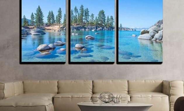 Blue wall decor art