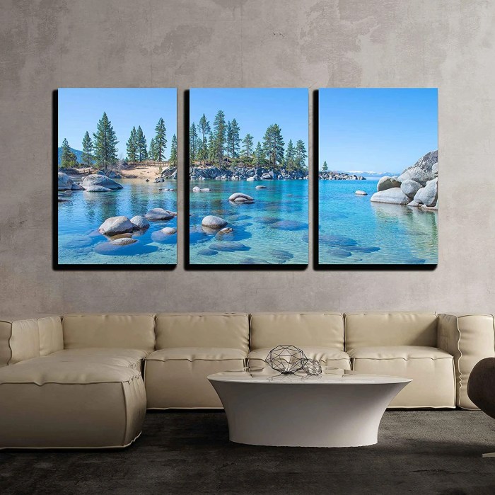 Blue wall decor art