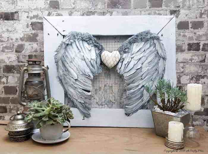 Angel wings art decor