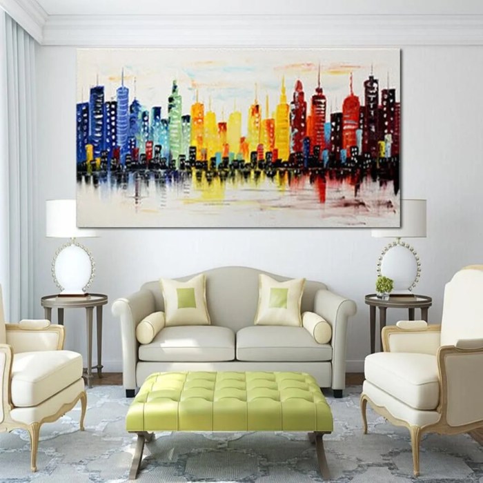 Abstract art decor living room