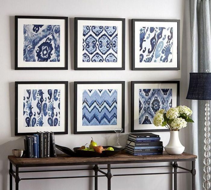 Blue wall decor art