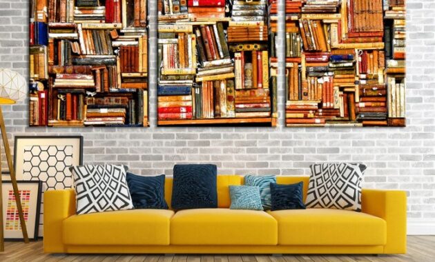 Book art wall decor