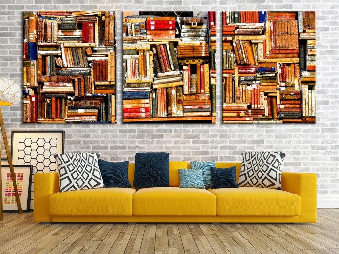 Book art wall decor