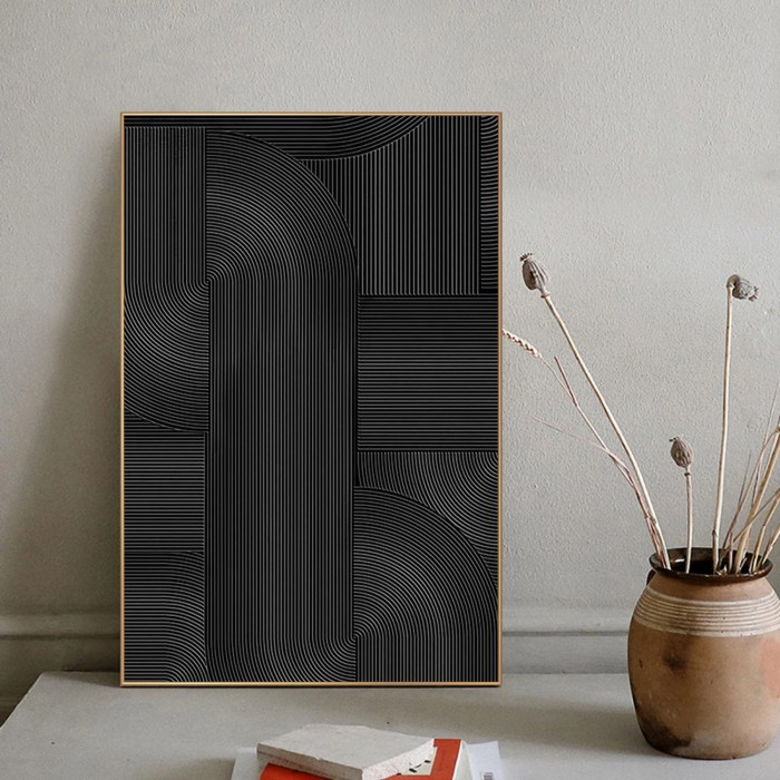 Black wall decor art