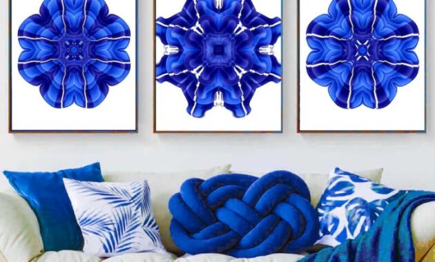 Blue wall art decor