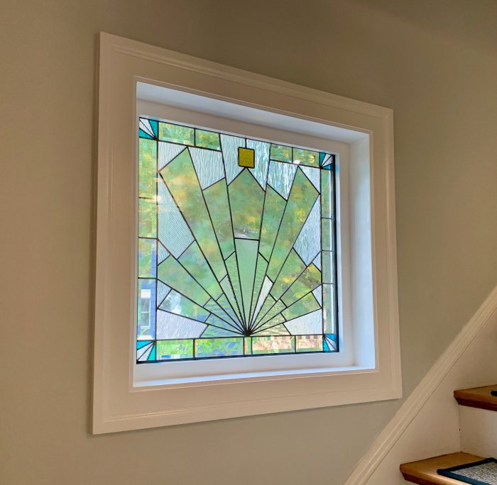 Art glass in window decor