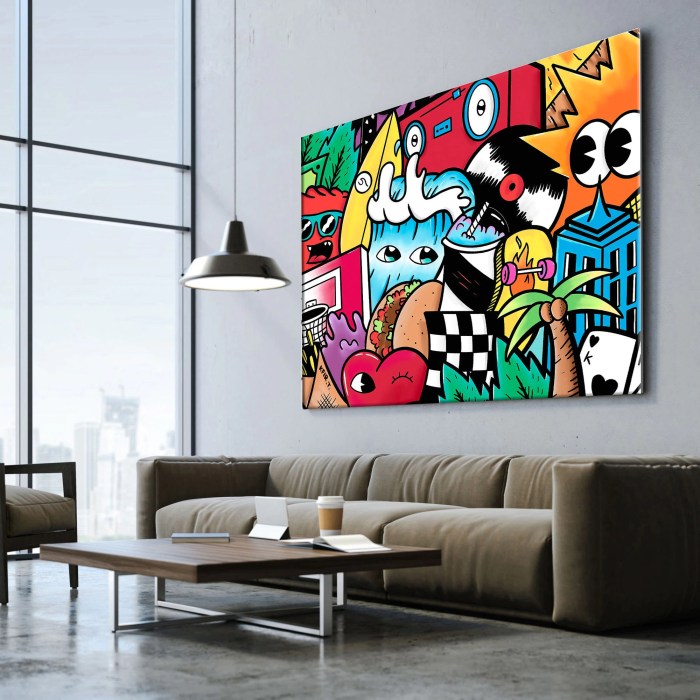 Colorful wall art decor