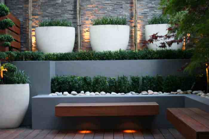 Modern landscaping backyard garden feature water homespecially saved landscape