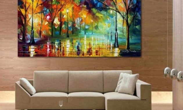 Abstract art decor living room