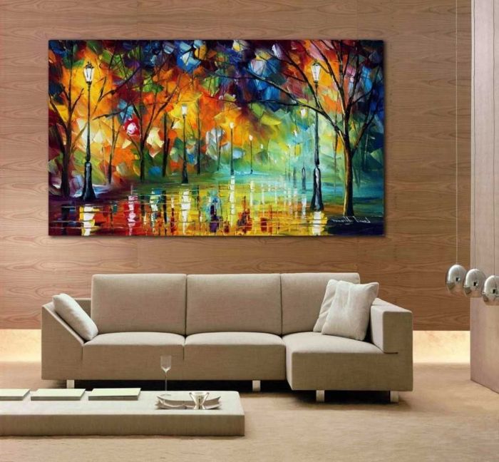 Abstract art decor living room